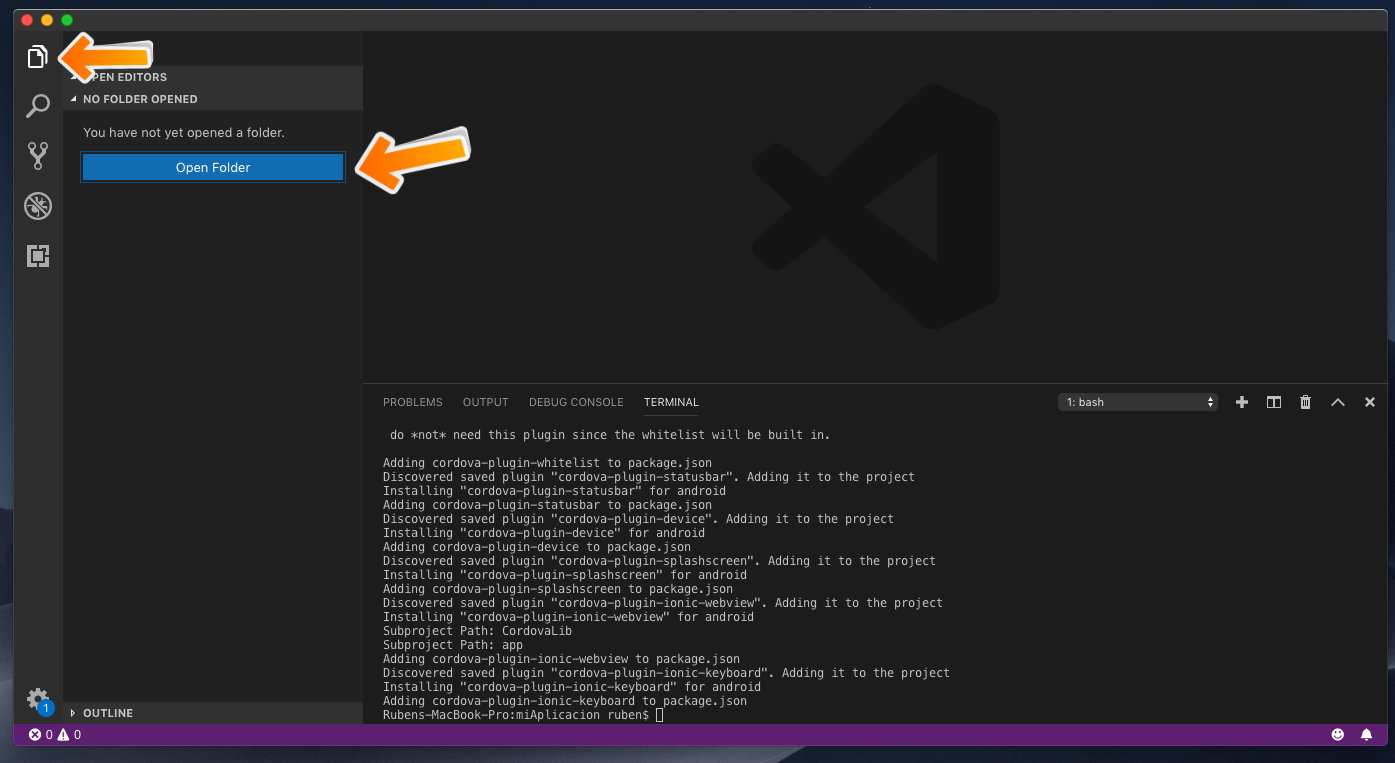 Visual Studio Code - Abrir Carpeta