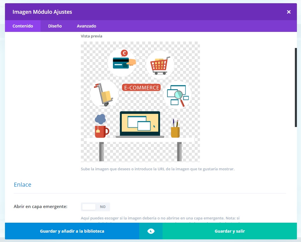 Divi constructor visual